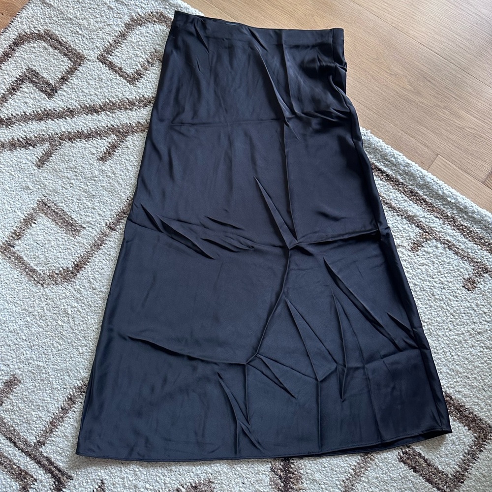 Zara satin effect maxi skirt